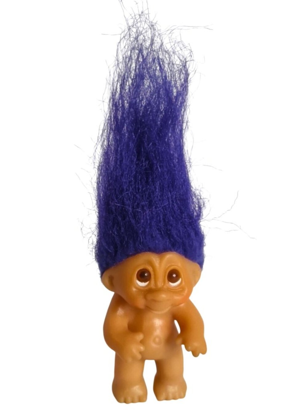 VTG DAM Troll Doll Purple Hair 3" 1986 Collectible Figure Nostalgia Rare HTF